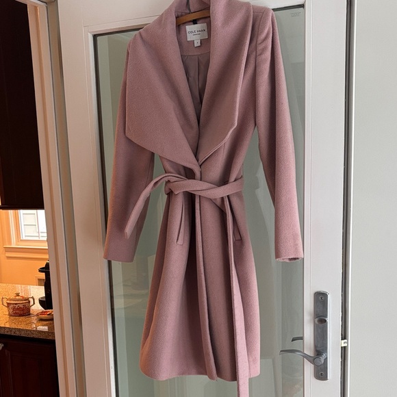 Cole Haan Jackets & Blazers - Cole Haan Mauve Belted Coat